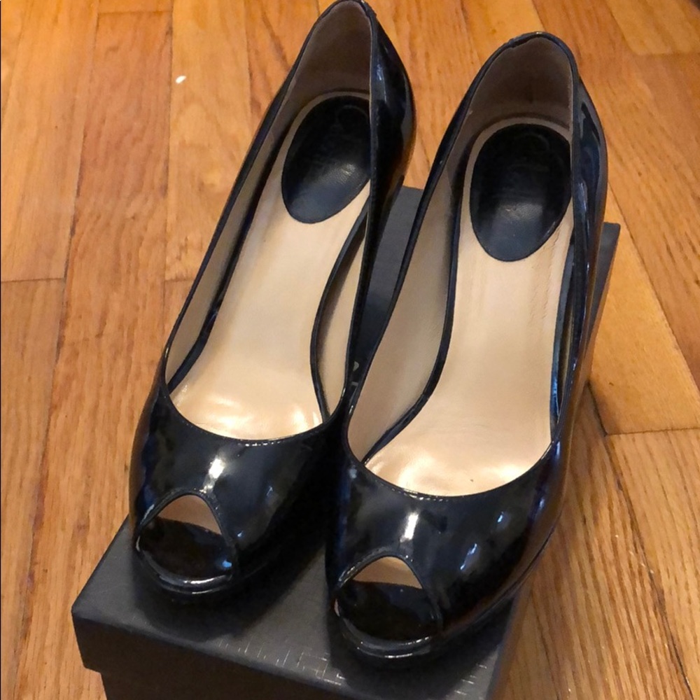 Cole Haan Patent Leather Peep-toe pumps